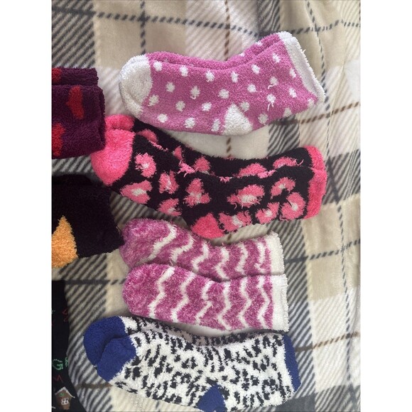 Cozy Sock Bundle – 8 Pair Mixed Styles Fuzzy, Holiday & Crew Socks (Women’s) - Picture 2 of 4